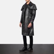 Classic Black Leather Duster - image 2