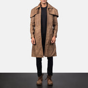 Classic Brown Leather Duster - image 1