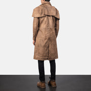 Classic Brown Leather Duster - image 3
