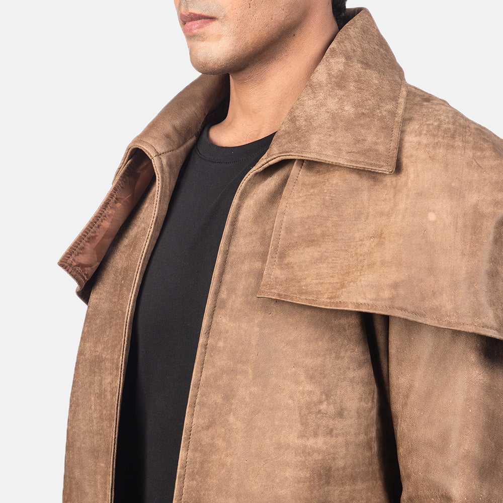 Classic Brown Leather Duster - image 5