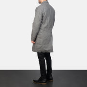Claud Grey Wool Double Breasted Coat - image 4