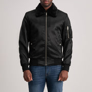 Clyde B-15 Black Bomber Jacket - image 1