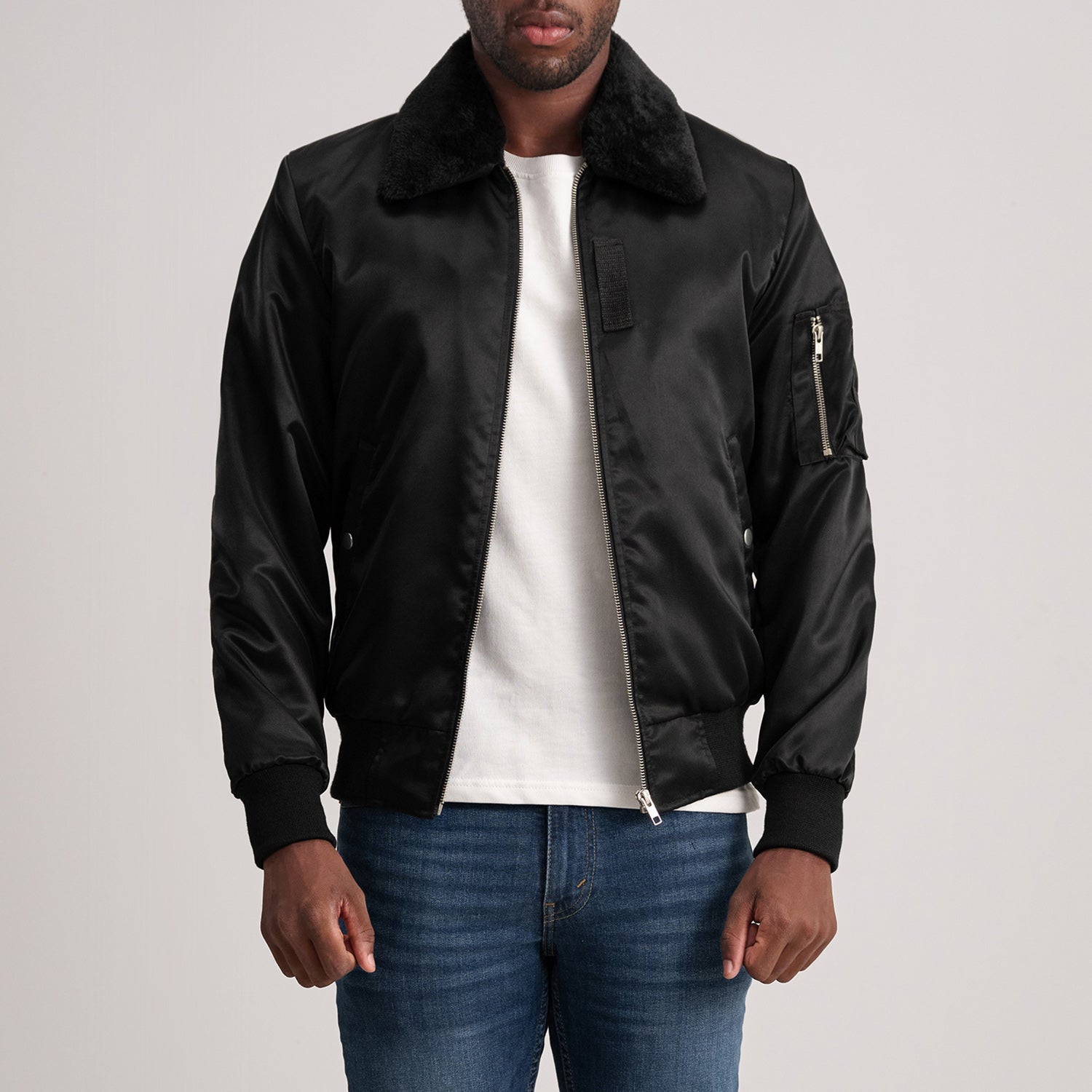 Clyde B-15 Black Bomber Jacket - image 4