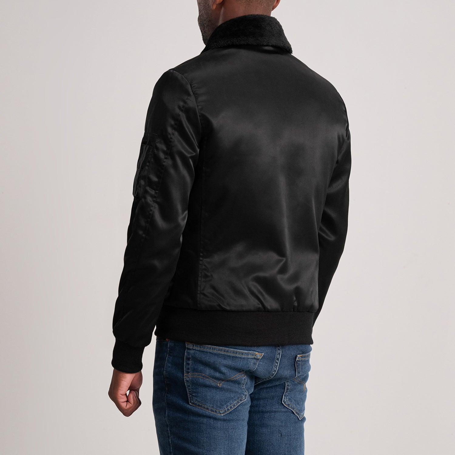 Clyde B-15 Black Bomber Jacket - image 5