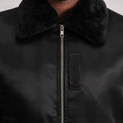 Clyde B-15 Black Bomber Jacket - image 6