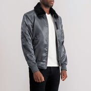 Clyde B-15 Grey Bomber Jacket - image 2