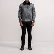 Clyde B-15 Grey Bomber Jacket - image 4