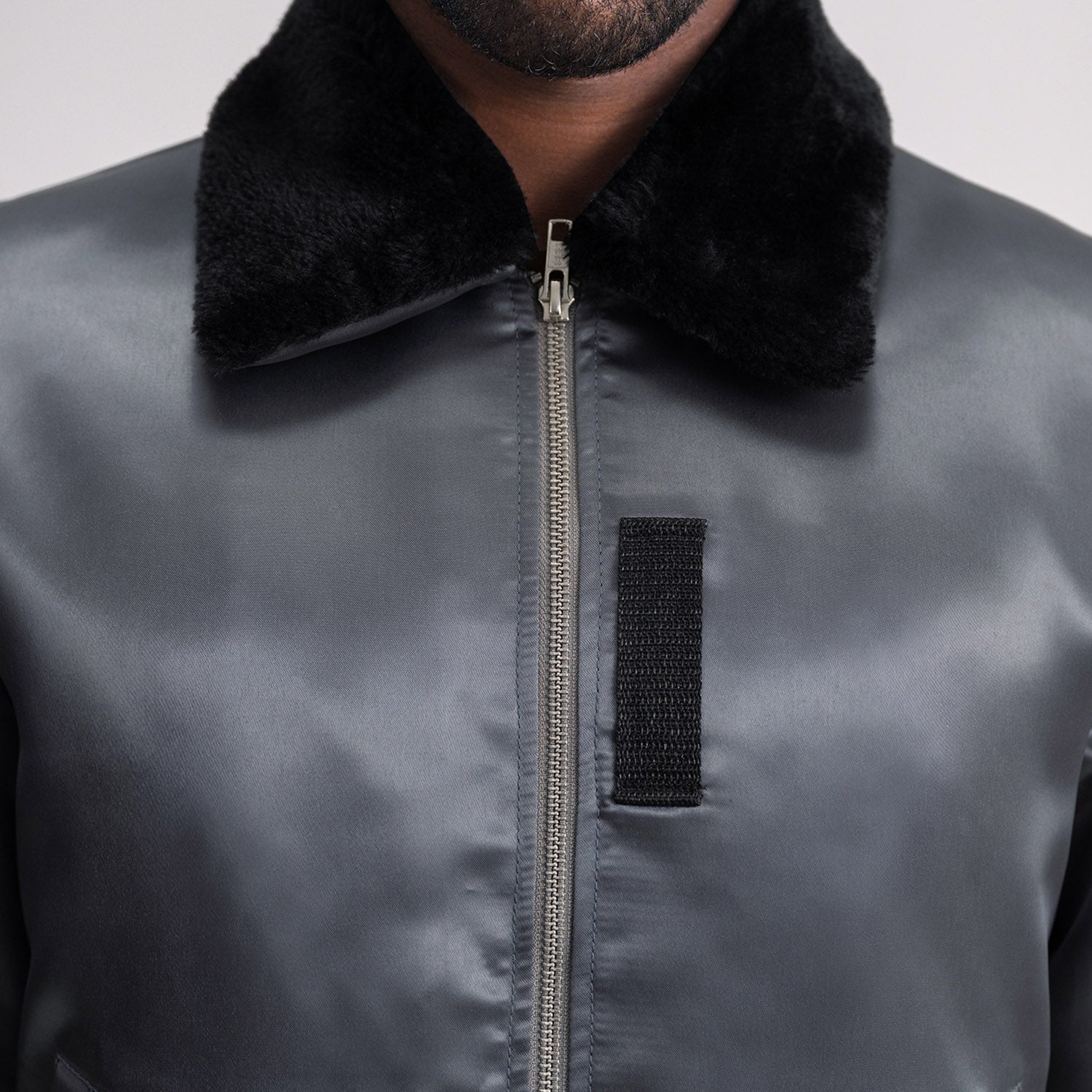 Clyde B-15 Grey Bomber Jacket - image 6