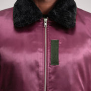 Clyde B-15 Maroon Bomber Jacket - image 6