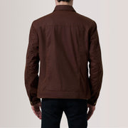 Colberto Brown Waxed Canvas Trucker Jacket - image 4