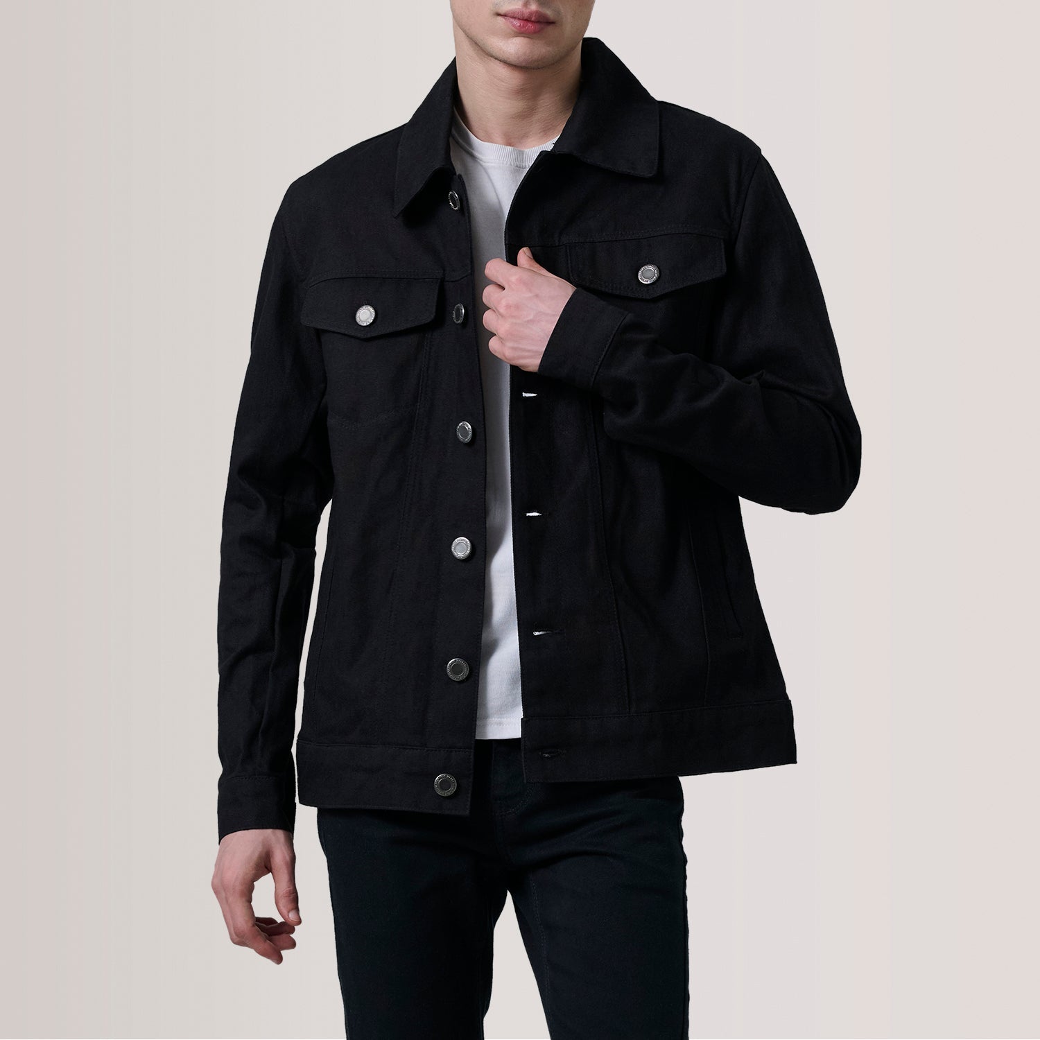 Conard Black Denim Trucker Jacket - image 1