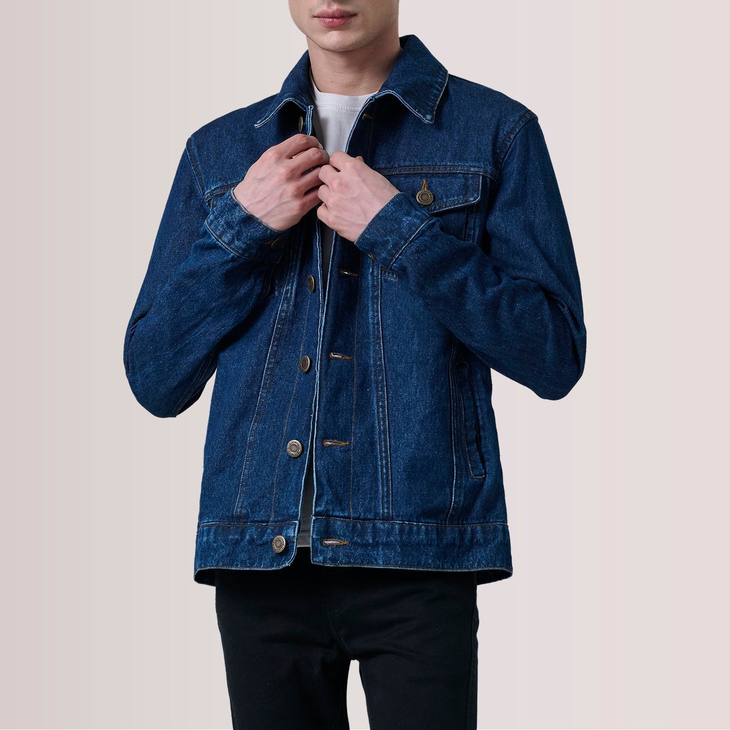 Conard Dark Blue Denim Trucker Jacket - image 1