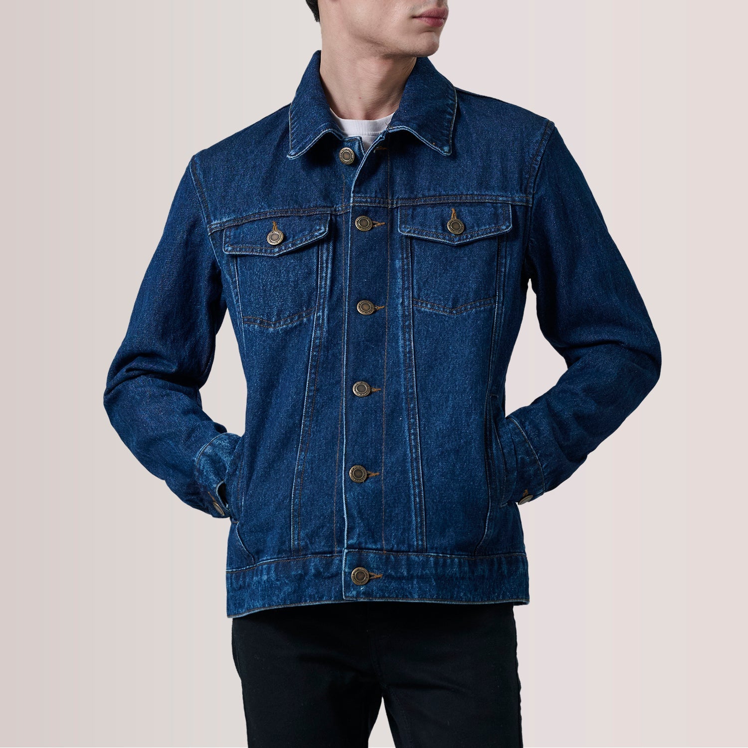 Conard Dark Blue Denim Trucker Jacket - image 5