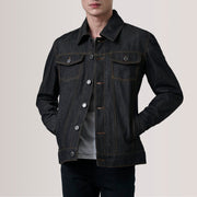 Conard Faded Black Denim Trucker Jacket - image 1