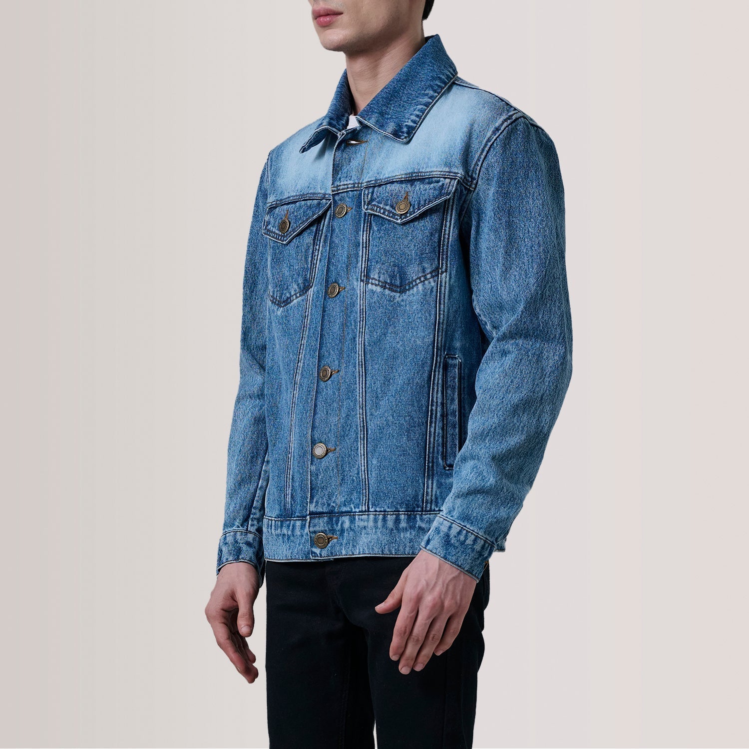 Conard Ice Blue Denim Trucker Jacket - image 3