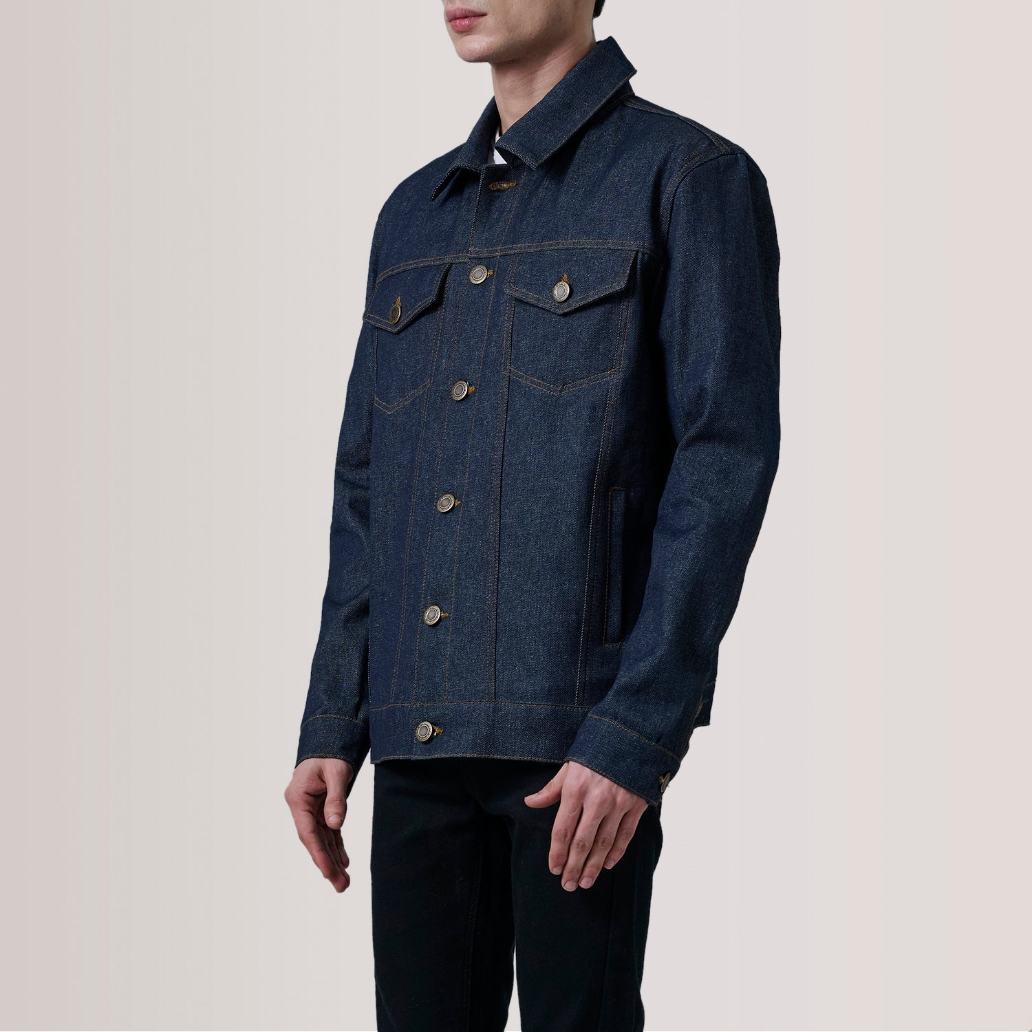 Conard Indigo Blue Denim Trucker Jacket - image 3