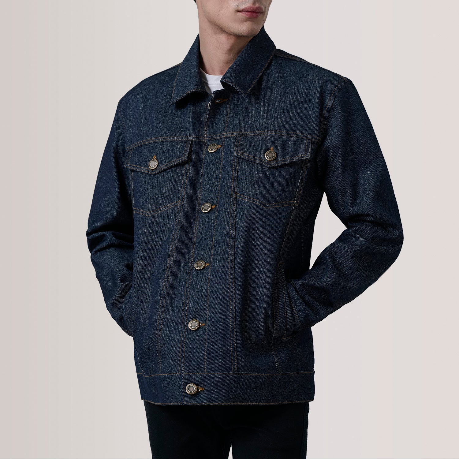 Conard Indigo Blue Denim Trucker Jacket - image 5
