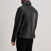 Authentic Sheepskin Leather with Semi-Aniline Finish Grain Texture & Heavy-Duty Seam Stitching Detail