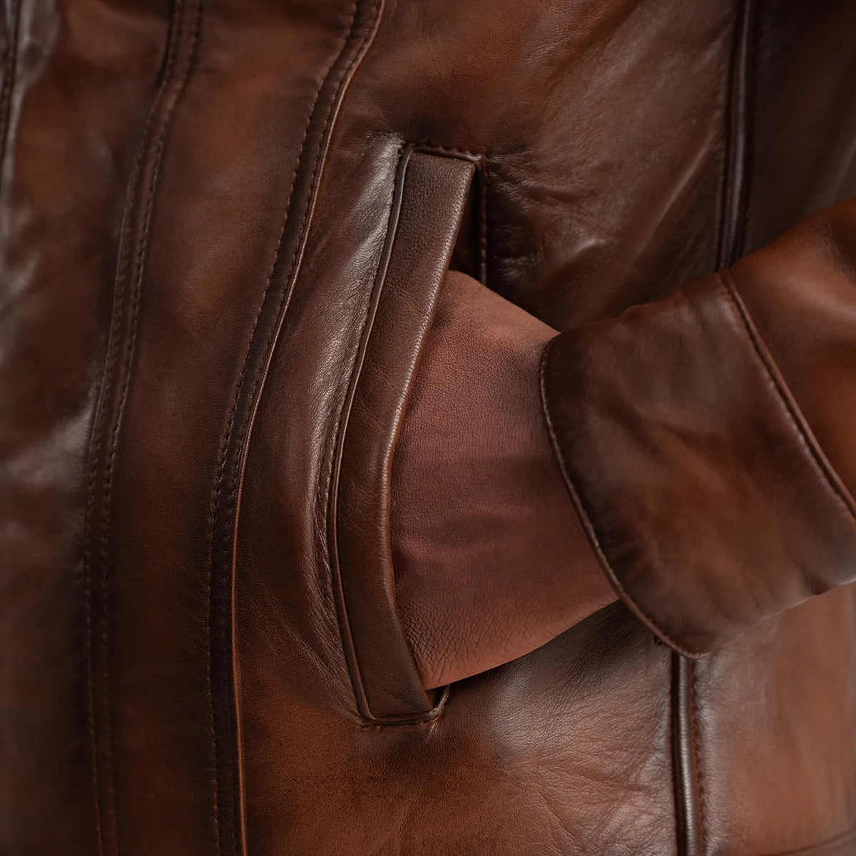 Interior View Showing Fully Faux Fur Lined & Dual Inside Utility Storage Pockets