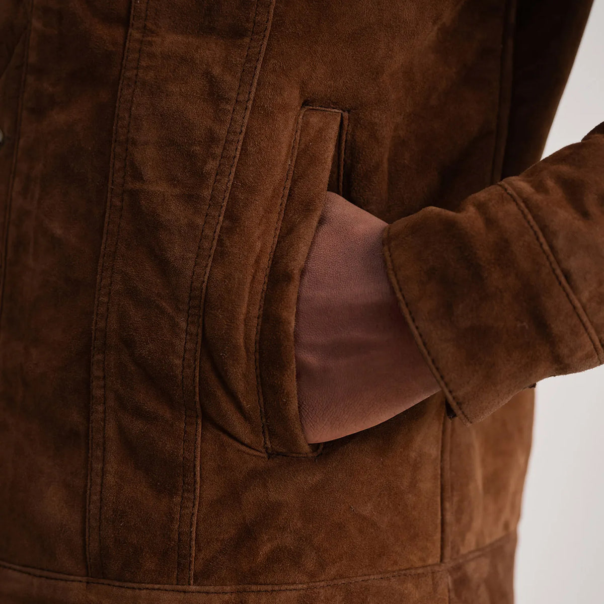 Interior View Showing Fully Faux Fur Lined & Dual Inside Utility Storage Pockets