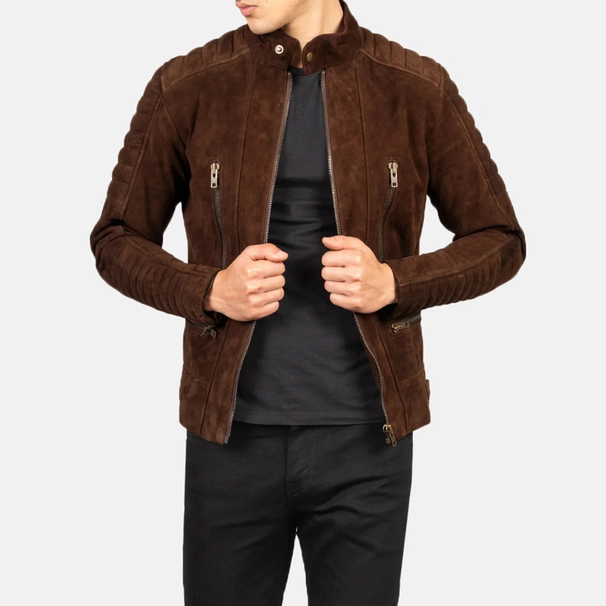 Damian Leather Biker Jacket – alternate product view 1