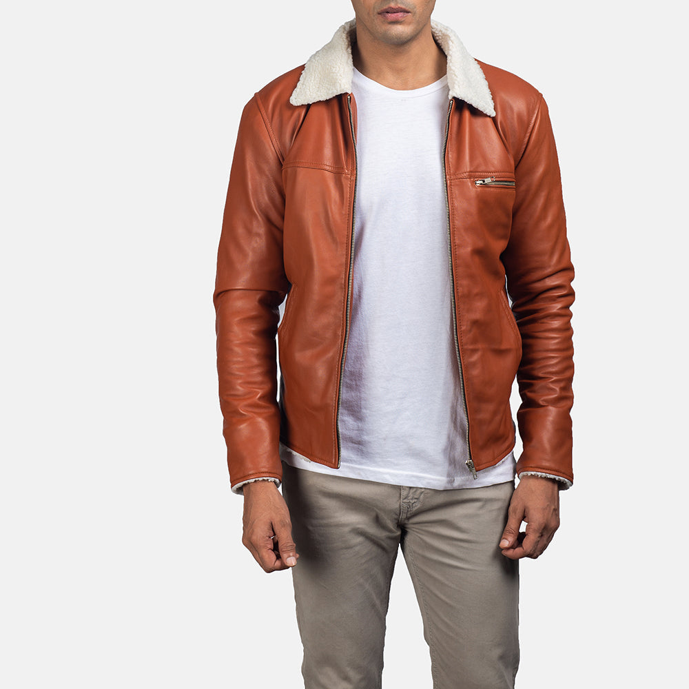 Dan Frost Tan Shearling Jacket – alternate product view 1