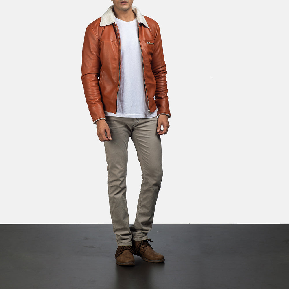 Dan Frost Tan Shearling Jacket – alternate product view 3