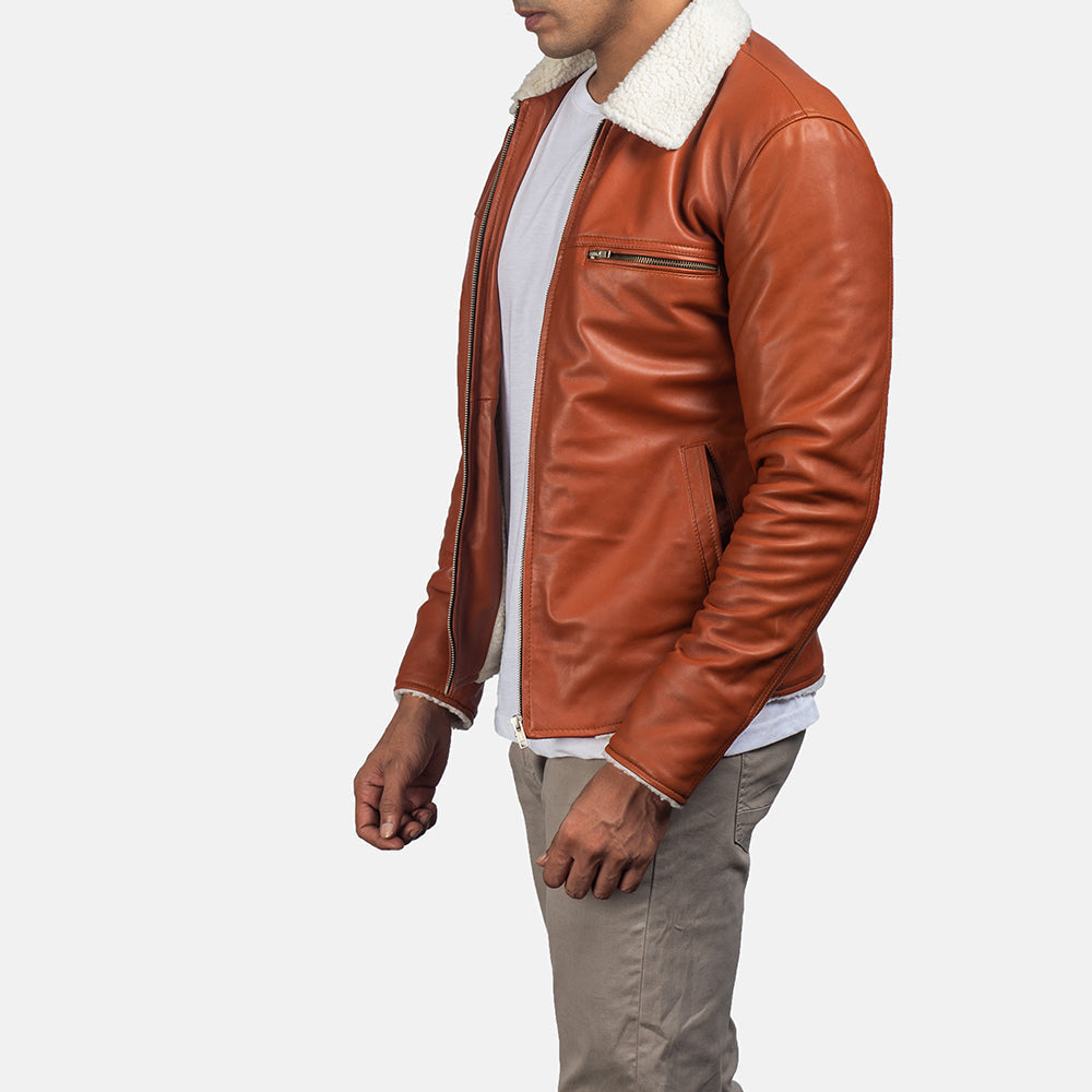 Dan Frost Tan Shearling Jacket – alternate product view 4
