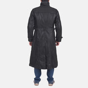 Daniel Black Leather Trench Coat - image 4