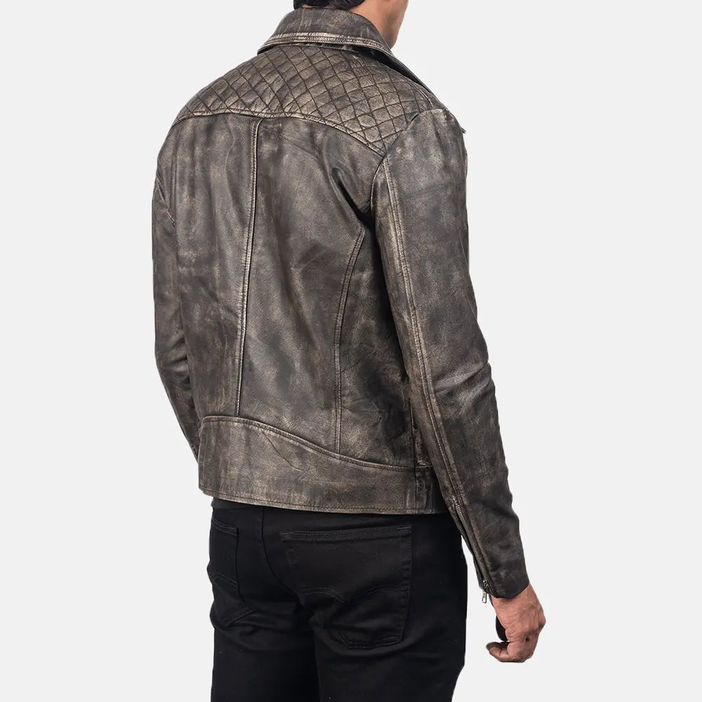 Danny Quilted Leather Biker Jacket – alternate product view 6