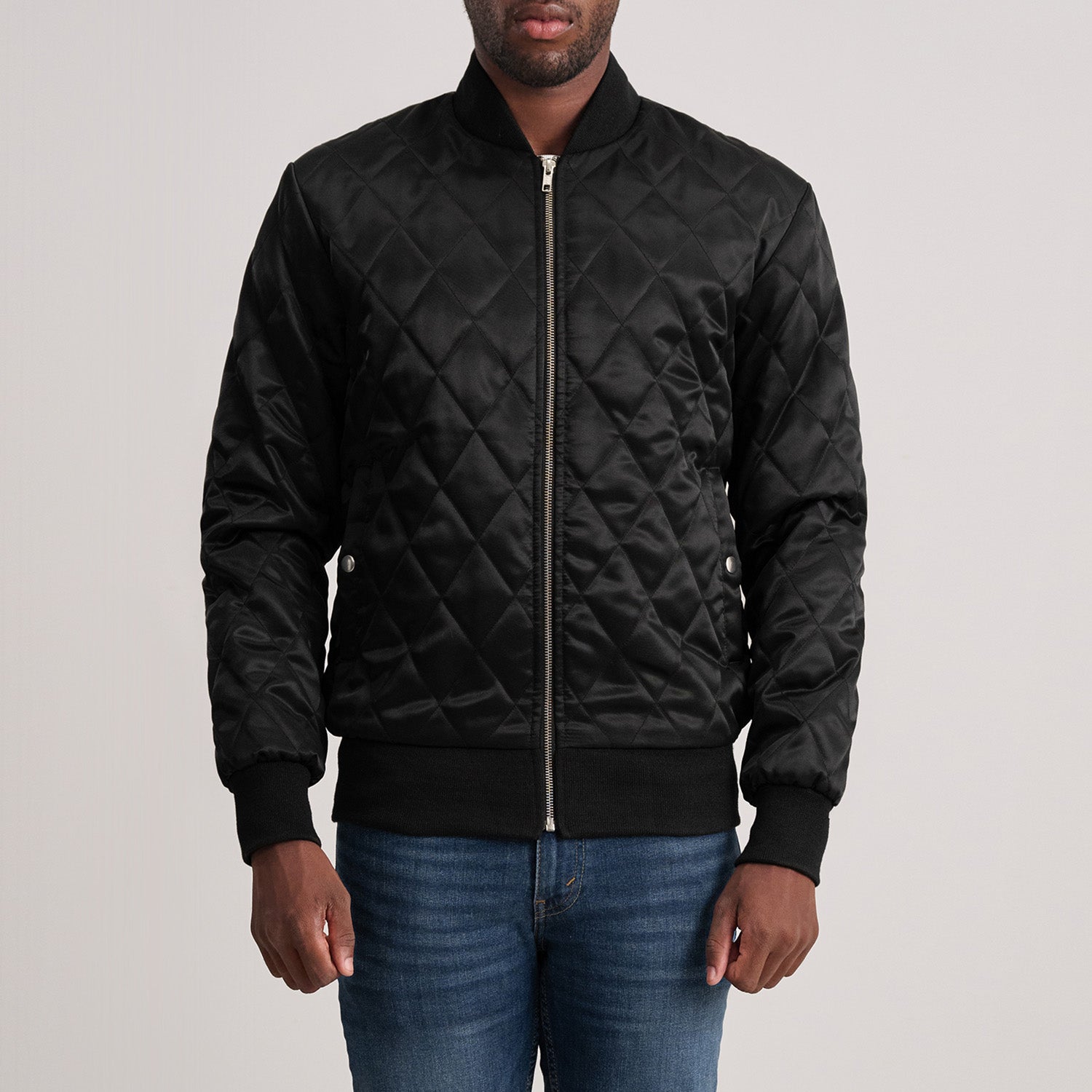 Danson Quilted Black Varsity Jacket - image 1