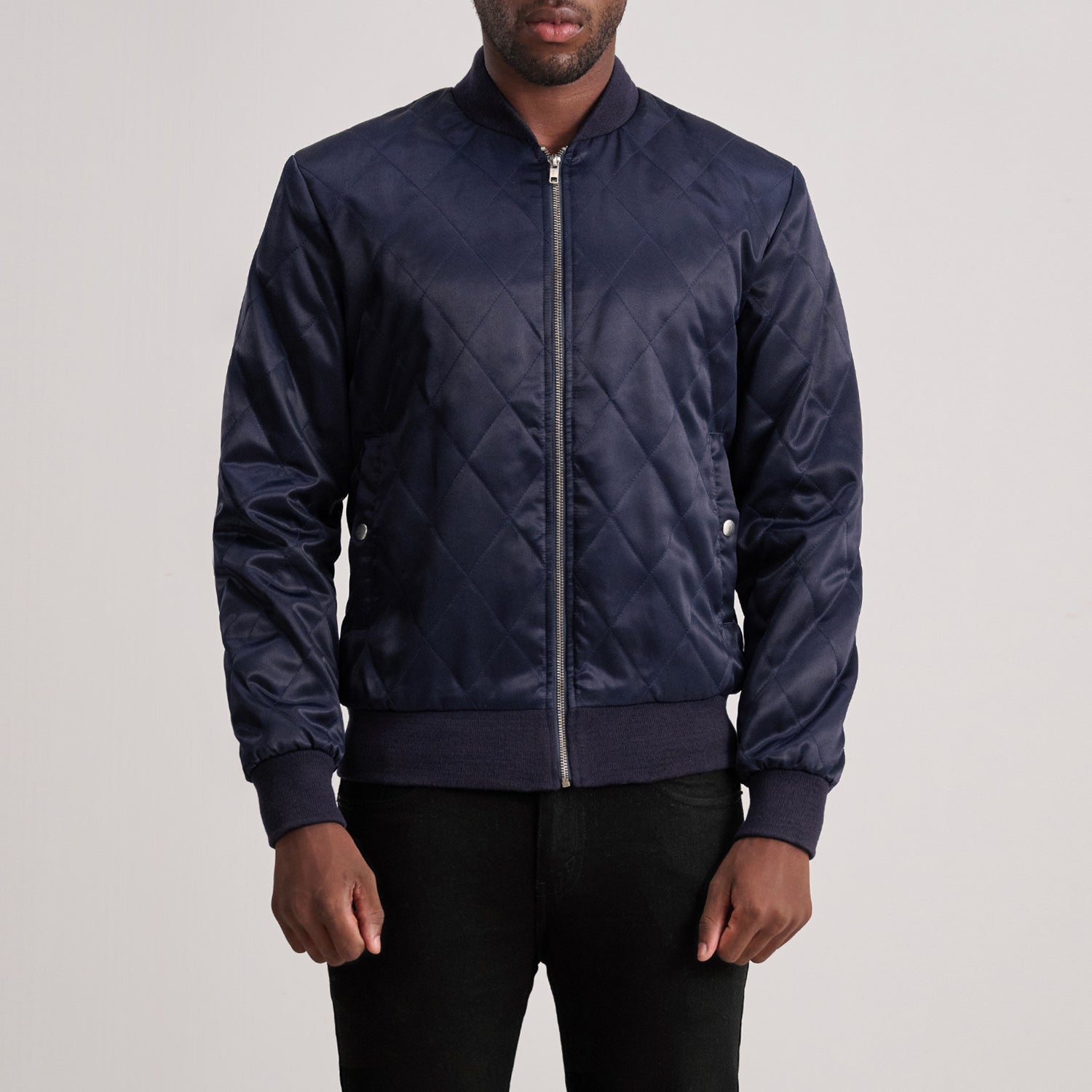 Danson Quilted Blue Varsity Jacket - image 1