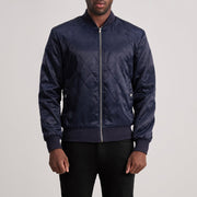 Danson Quilted Blue Varsity Jacket - image 1