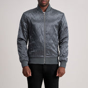 Danson Quilted Grey Varsity Jacket - image 1