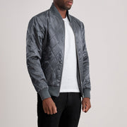 Danson Quilted Grey Varsity Jacket - image 2