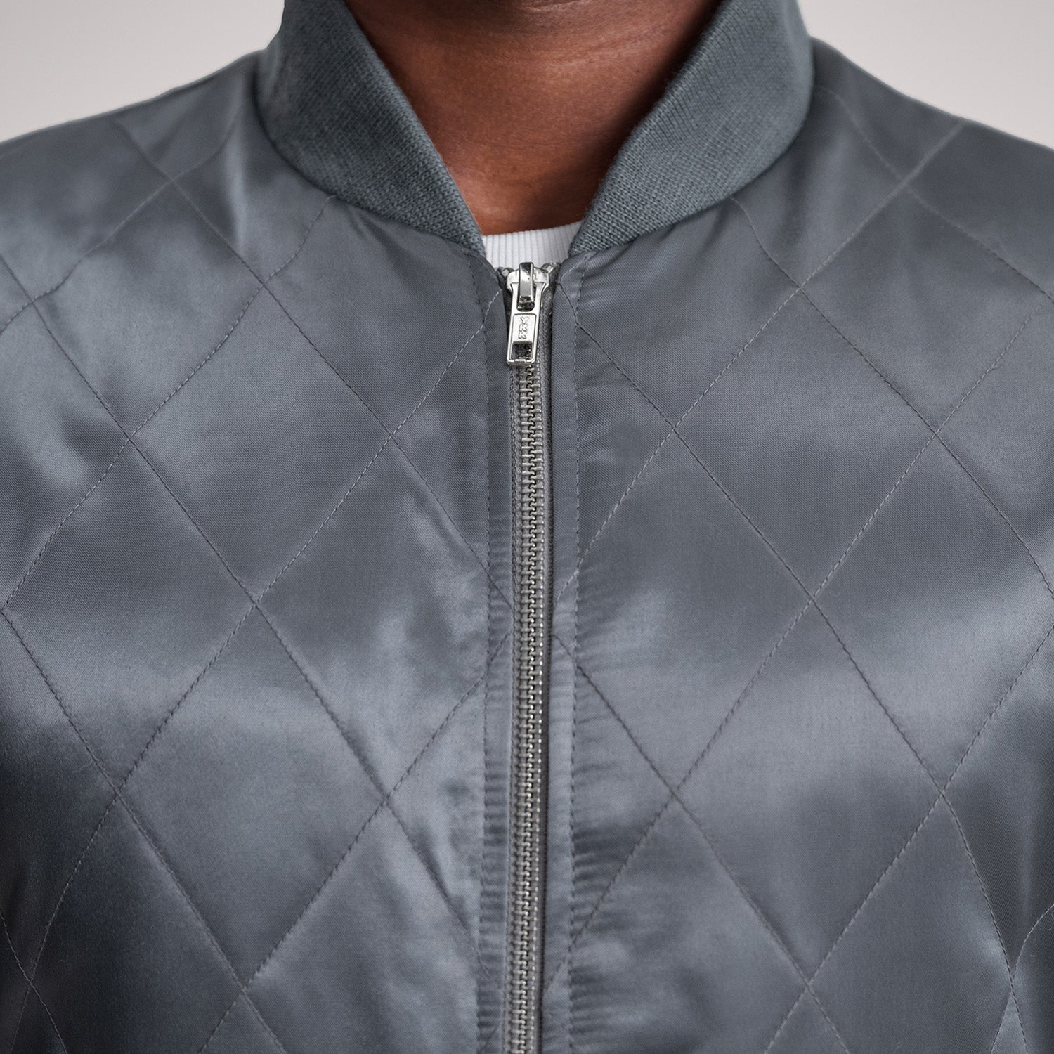 Danson Quilted Grey Varsity Jacket - image 6