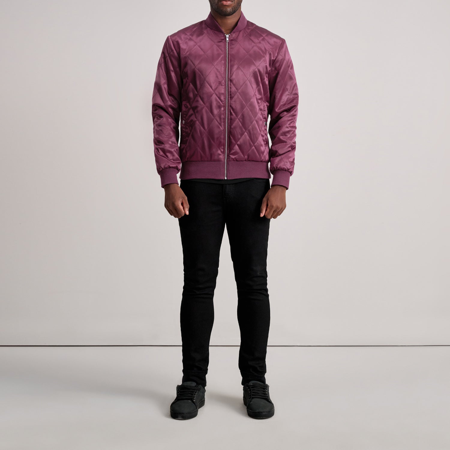 Danson Quilted Maroon Varsity Jacket - image 4