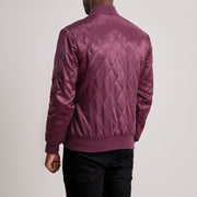 Danson Quilted Maroon Varsity Jacket - image 5