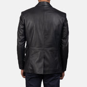 Daron Black Leather Blazer - image 5
