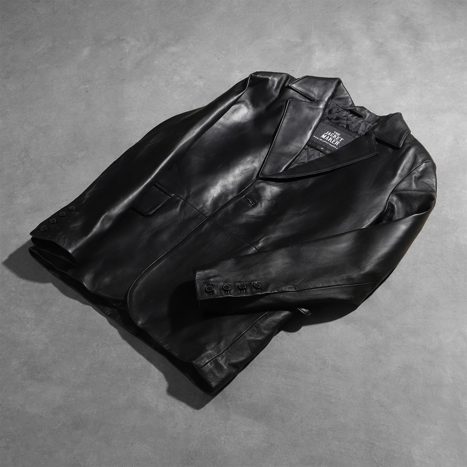 Daron Black Leather Blazer - image 8