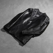 Daron Black Leather Blazer - image 8