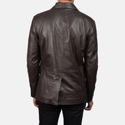 Daron Brown Leather Blazer - image 5