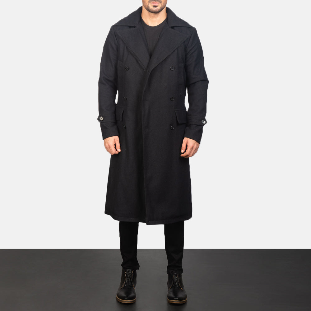 Detective Black Wool Coat - image 1