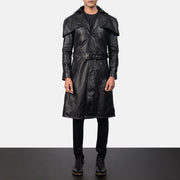 Deux Black Leather Duster - image 2