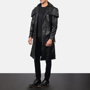 Deux Black Leather Duster - image 3