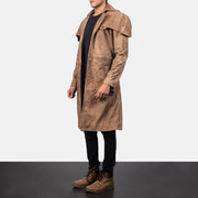 Deux Brown Leather Duster - image 2