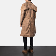 Deux Brown Leather Duster - image 3