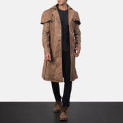Deux Brown Leather Duster - image 6