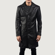 Don Long Black Leather Coat - image 3