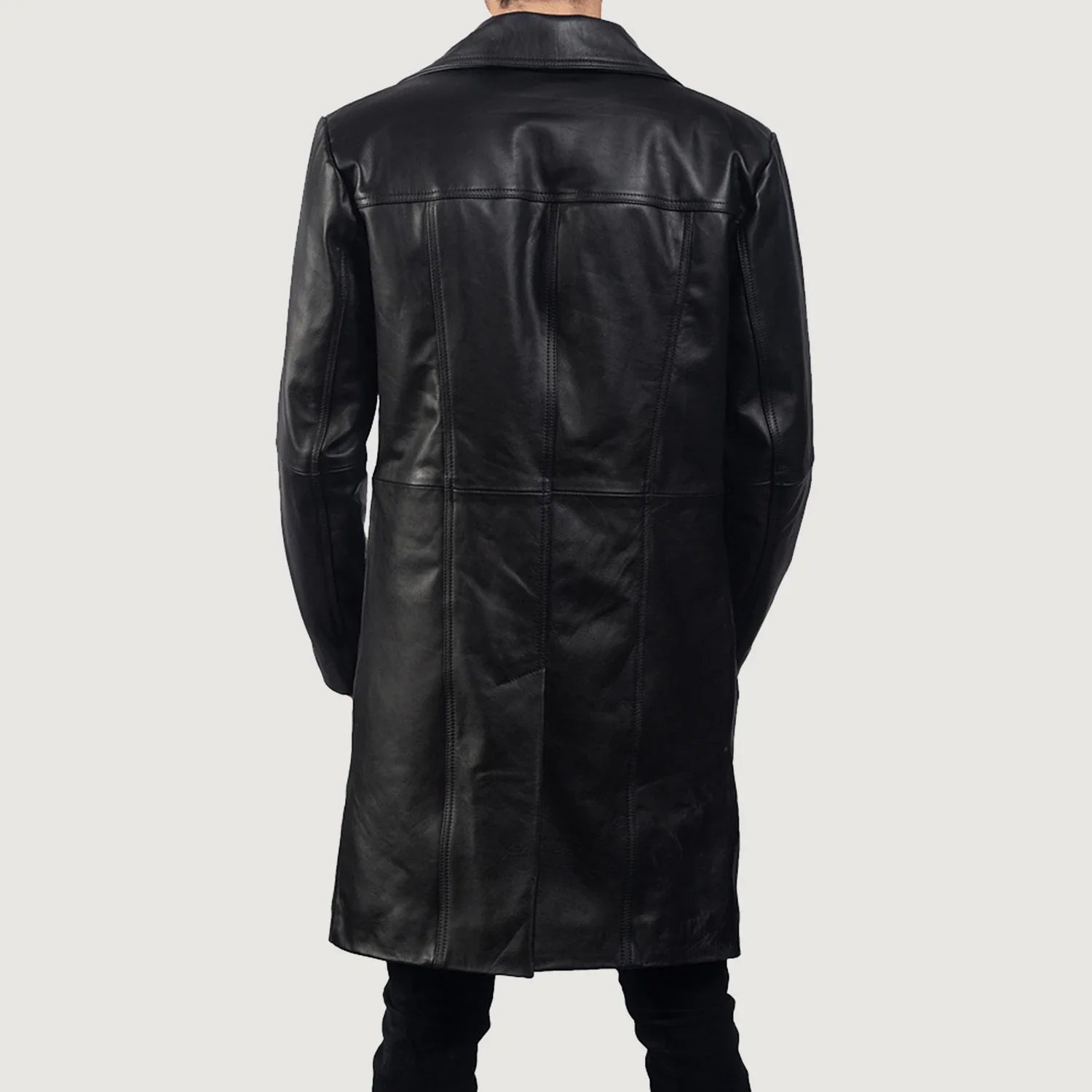 Don Long Black Leather Coat - image 6